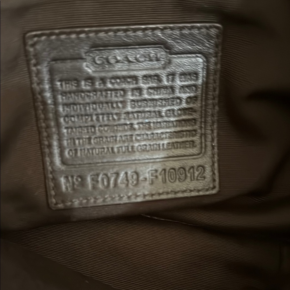 Coach Brown Leather Bag